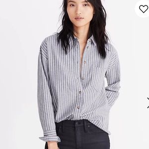 Madewell Flannel Westward Shirt in Stripe